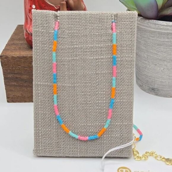 Gorjana Beaded Gigi Stripe Miami Necklace - Picture 3 of 6
